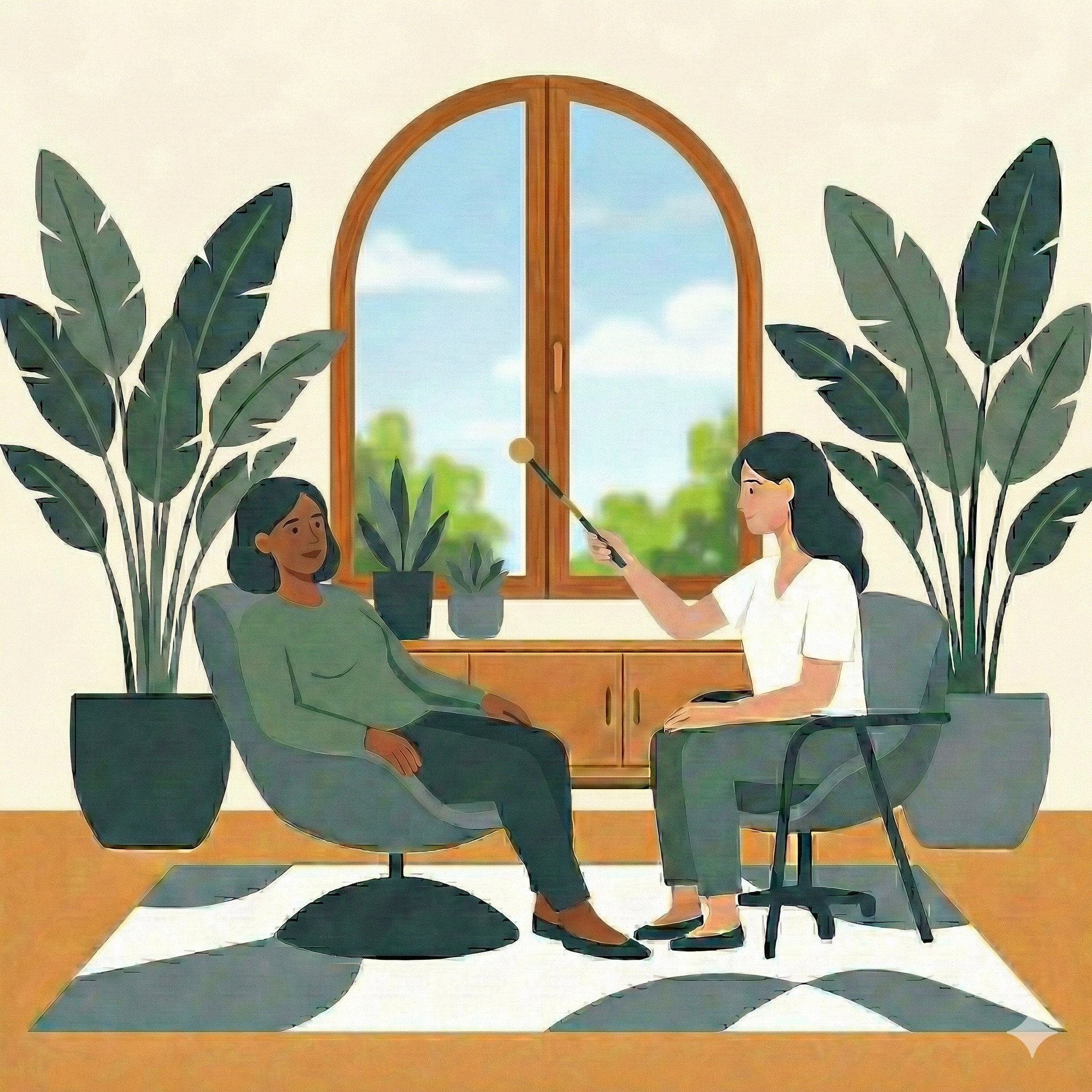 Calm, supportive therapy environment representing EMDR treatment